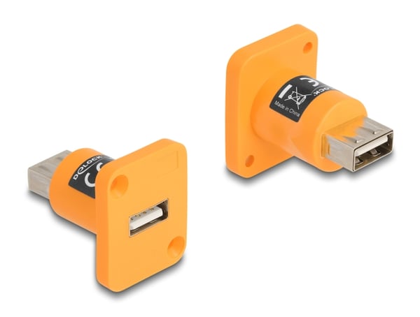DeLOCK 87999 kabelomvandlare (hane/hona) USB 2.0 Type-A female Orange
