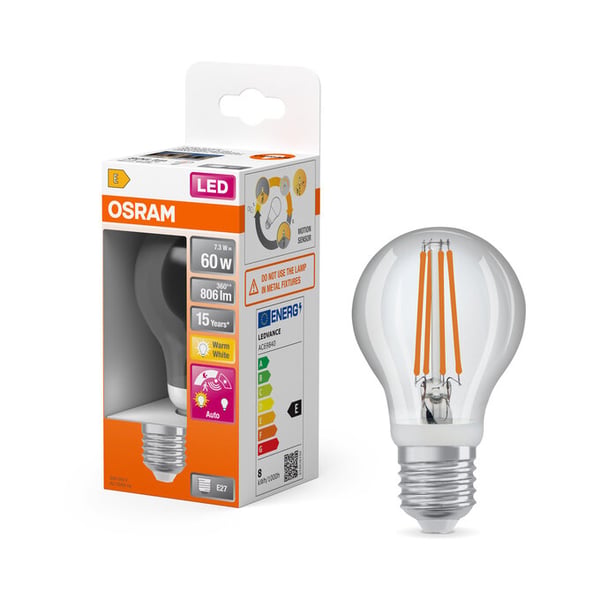Miniatyrbillede 2 af 5: Osram LED Star Classic LED-lampe Varm hvid 2700 K 7,3 W E27 E