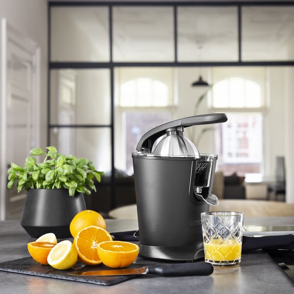 Princess 201853 elektrisk citruspress 160 W Svart, Rostfritt stål