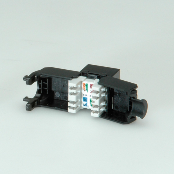 Pikkukuva 2 / 3: ROLINE Cat.6/Class E Keystone Jack, RJ-45, unshielded, toolless, black