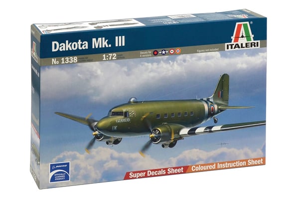 Italeri Dakota Mk.III Luftfarkostmodell med fast vinge Monteringssats 1:72 Italeri Dakota Mk.III Luftfarkostmodell med fast vinge Monteringssats 1:72