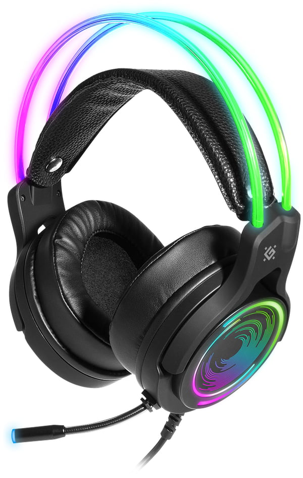 Defender Cosmo Pro Headset Ledningsført Spil Sort