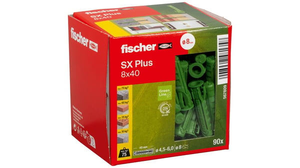 Pikkukuva 2 / 7: Fischer 567809 ruuviankkuri ja seinätulppa 90 kpl Muuriankkuri 40 mm