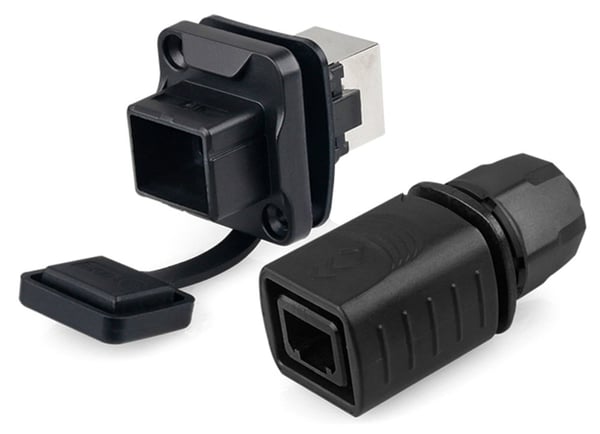 Alcasa IC06-R203 kabelsamler RJ45 Sort