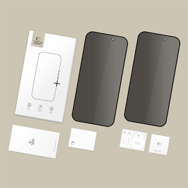 Miniatyrbild 2 av 7: SEKRETESS PRIVATISERANDE TECH-PROTECT GLAS SPY+ 2-PACK IPHONE 16 PRO MAX / 17 PRO MAX SEKRETESS