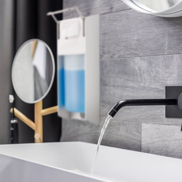 Miniatyrbild 5 av 6: Relaxdays 10024242 tvåldispenser 0,5 l Silver, Vit