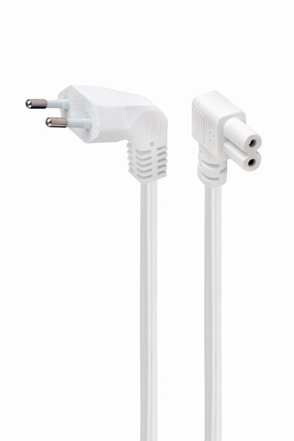 Miniatyrbillede 1 af 2: Gembird PC-184L-VDE-2.5M-W el-ledning Hvid 2,5 m C7 forbinder
