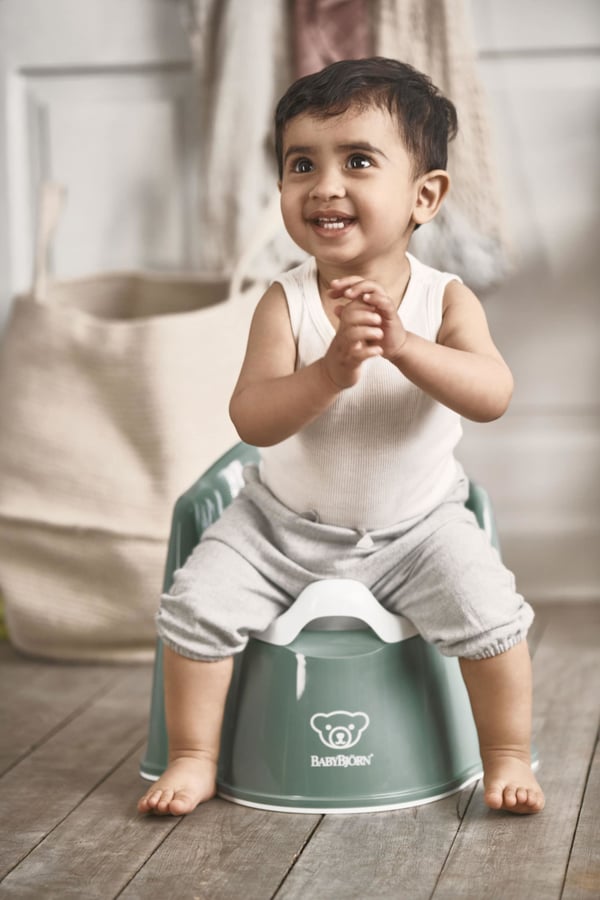 Miniatyrbild 3 av 11: BabyBjorn 808335 pottor Polypropylen (PP), Termoplastisk elastomer (TPE) Grön, Vit