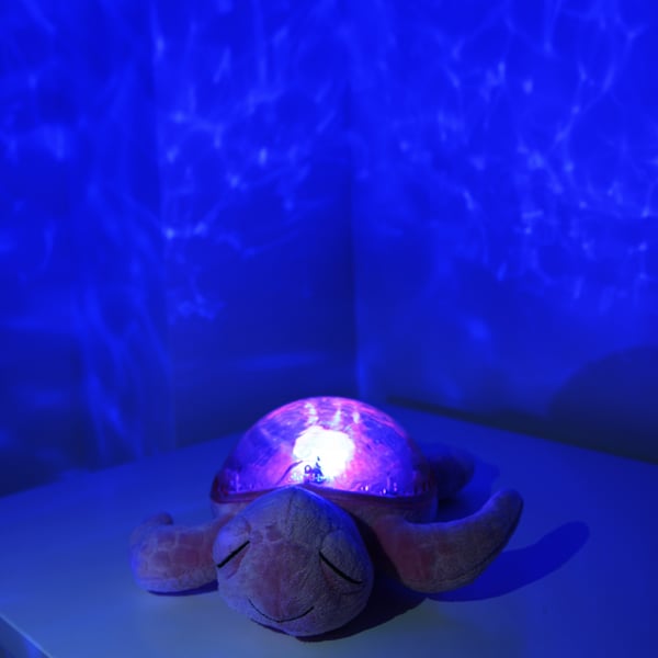 Miniatyrbillede 2 af 3: Cloud B Tranquil Turtle natlys til baby Fritstående Lyserød