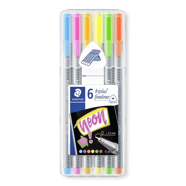 Staedtler triplus fineliner 334 kuitukärkikynä 6 kpl