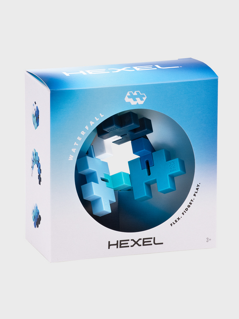Miniatyrbild 3 av 5: Plus-Plus HEXEL Waterfall 3D-pussel 6 styck Konst
