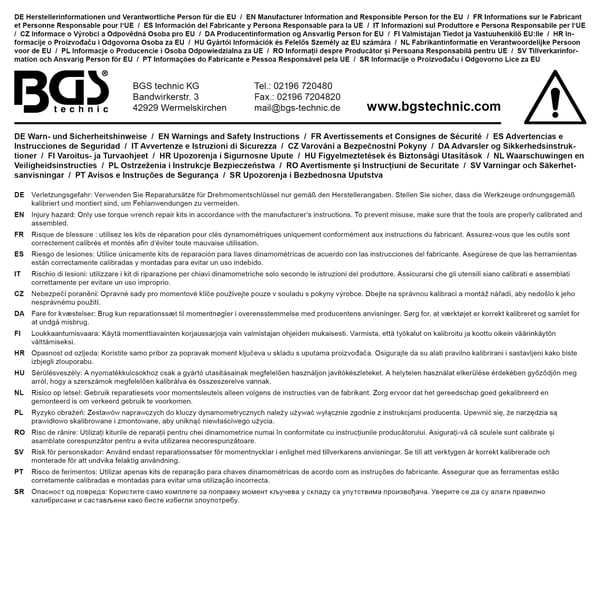 BGS technic Torque Wrench Repair Kit