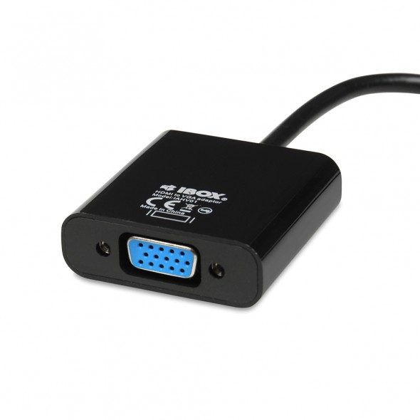 iBox IAHV01 videokaapeli-adapteri HDMI-tyyppi A (vakio) VGA (D-Sub) Musta