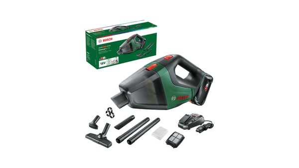 Miniatyrbillede 2 af 3: Bosch Universal Vac 18 2-i-1 stangstøvsuger Batteri Dry Poseløs Sort, Grøn 2,5 At