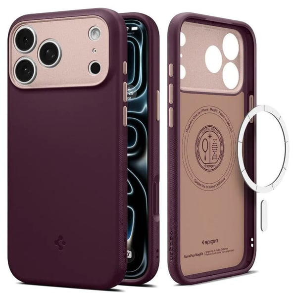 Spigen iPhone 2026 Pro/ 17 Pro Nano Pop MagFit Burgundy Bean mobiltelefon etui 16 cm (6.3") Cover Bourgogne