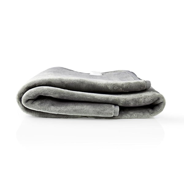Nedis PEBL130CWT1 varmelagen og -pude Elektrisk tæppe 60 W Grå, Hvid Fleece, Polyester