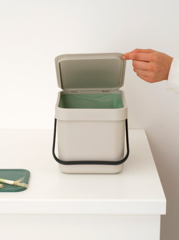 Miniatyrbillede 3 af 10: Brabantia Sort & Go 6 L Rektangulær Genanvendt plast Beige