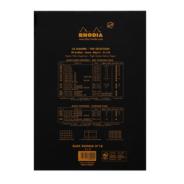 Miniatyrbillede 3 af 3: Rhodia 182009C blok og notesblok A4 80 ark Sort