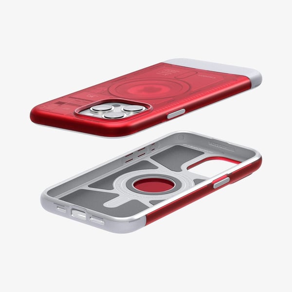 Spigen Classic C1 MagFit matkapuhelimen suojakotelo 15,5 cm (6.1") Suojus Punainen