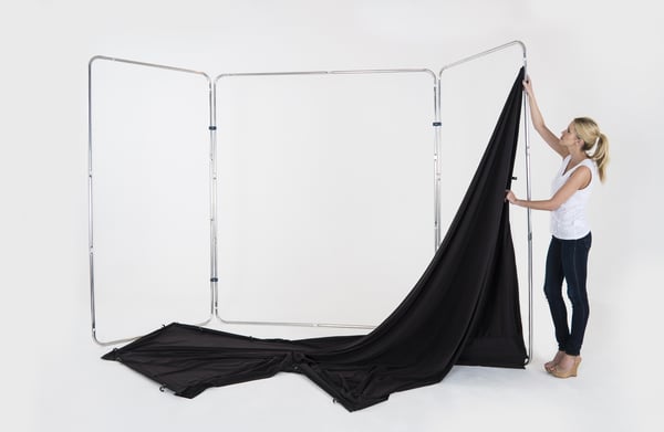 Lastolite LL LB7621 fotobakgrund Aluminium, Tyg, Textil Monokromatiskt Aluminium, Svart