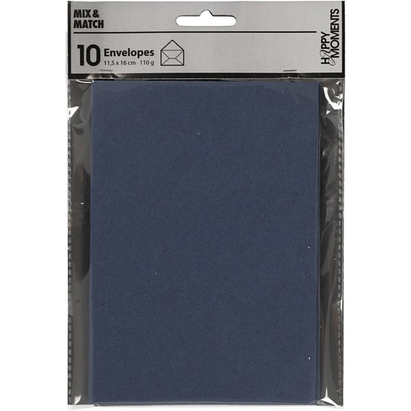 Creativ Company 217014 kuvert C6 (114 x 162 mm) Blå 10 stk