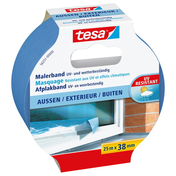 TESA 56251 25 m Maskeringstejp för målning papper Blå