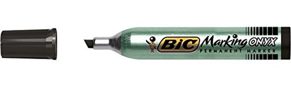 BIC 8418301 vedenkestävä tussi Taltan pää Musta 12 kpl