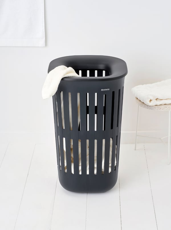 Miniatyrbillede 2 af 6: Brabantia Collect-It vasketøjskurv 55 L Oval Genanvendt plast Sort