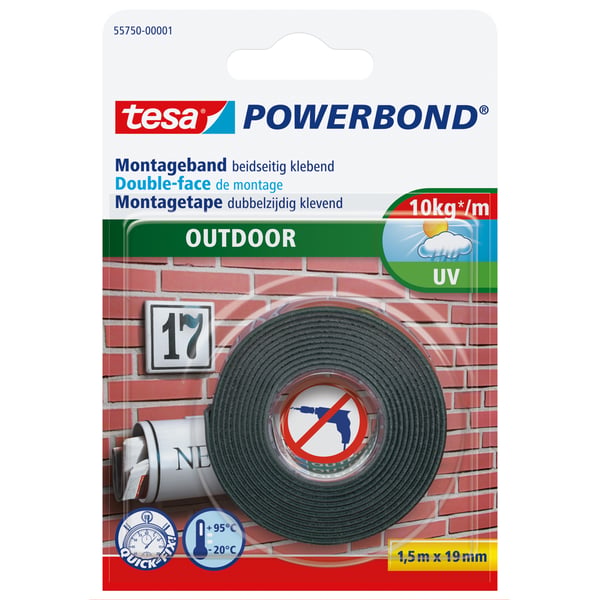 TESA Powerbond OUTDOOR 1,5 m Støbetape TESA Powerbond OUTDOOR 1,5 m Støbetape