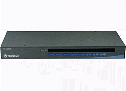Miniatyrbild 3 av 3: Trendnet 16-Port USB/PS/2 Rack Mount KVM Switch KVM-switchar Rackmontering Svart