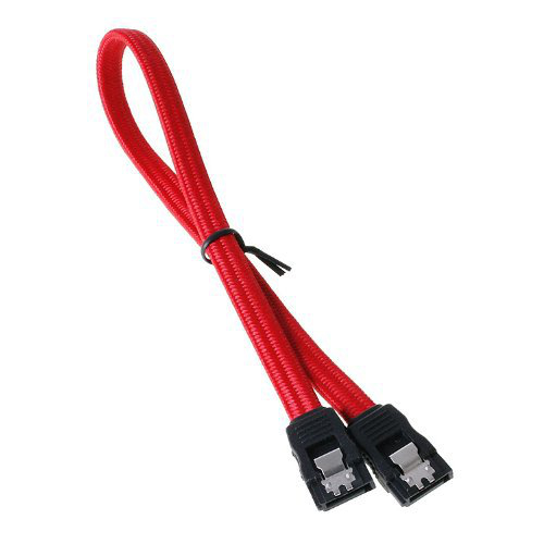 Miniatyrbillede 3 af 3: BitFenix SATA 6Gb/s, 0.3m SATA-kabel 0,3 m Rød
