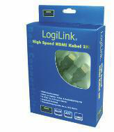 LogiLink High Speed Ethernetillä - HDMI-kaapeli Ethernetillä