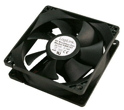 LogiLink FAN101 - Kabinetblæser - 80 mm - Sort