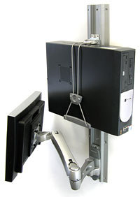 Miniatyrbild 5 av 5: Ergotron Universal CPU Holder Bordsmonterad CPU-hållare Grå