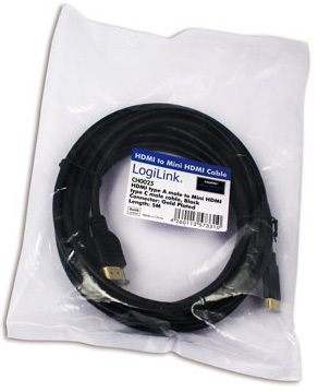 Miniatyrbild 3 av 3: LogiLink CH0021 HDMI-kabel 1 m HDMI Typ A (standard) HDMI Type C (Mini) Svart