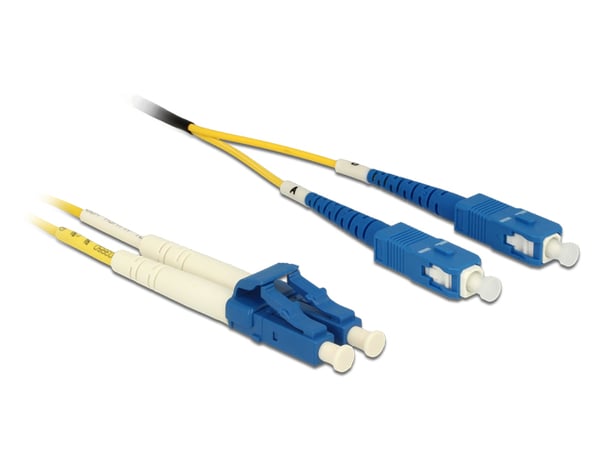 DeLOCK 1m LC-SC InfiniBand och fiberoptisk kabel Gul