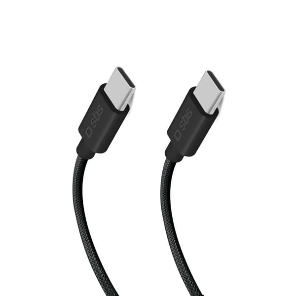 Miniatyrbillede 1 af 2: SBS TECABLETISSUETCC32K USB-kabel USB 3.2 Gen 2 (3.1 Gen 2) 1,5 m USB C 10 Gbit/sek. 100 W Sort