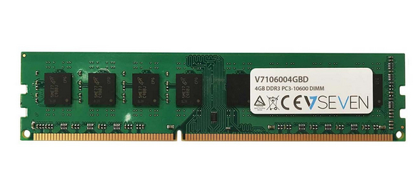 V7 V7106004GBD hukommelsesmodul 4 GB 1 x 4 GB DDR3 240-pin DIMM