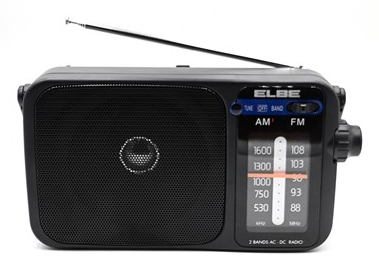 ELBE RF-942 radio Bærbar Analog Sort