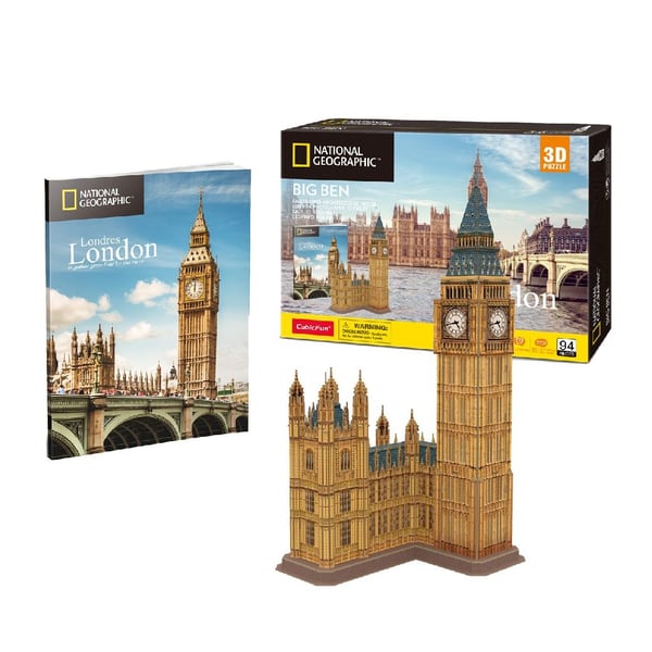Miniatyrbillede 1 af 4: CubicFun Big Ben 3D puslespil 94 stk Bygninger