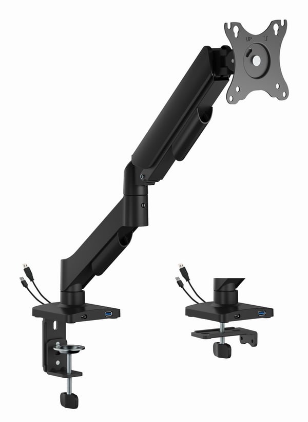 Gembird MA-DA1U-01 skærmbeslag og -stativer 81,3 cm (32") Skrivebord Sort