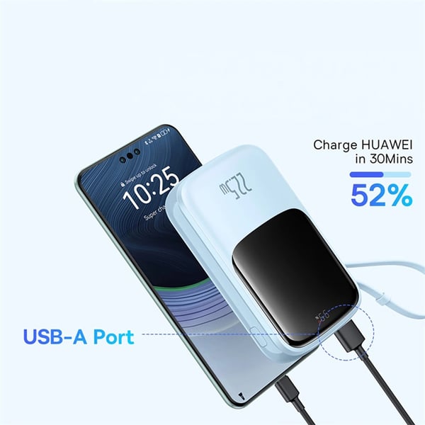 Miniatyrbild 5 av 11: Baseus Qpow Pro+ 10000 mAh Blå