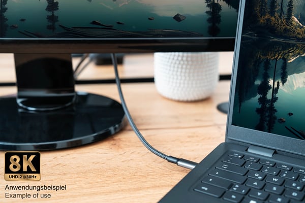 Pikkukuva 4 / 7: Alcasa Kabel / Adapter USB-kaapeli USB4 Gen 2x2 1 m USB C 100 W Harmaa