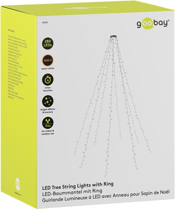 Miniatyrbild 5 av 5: Goobay 60386 dekorativt ljus Fairy lights 280 lampor LED 0,04 W