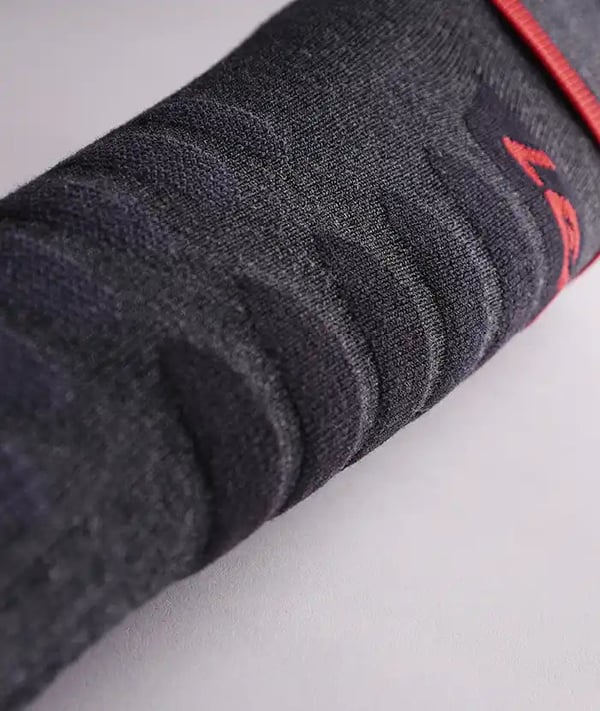 Lenz Heat Sock 5.1 Toe Cap Regular Fit Unisex Knæsokker Anthracit, Rød 1 Par