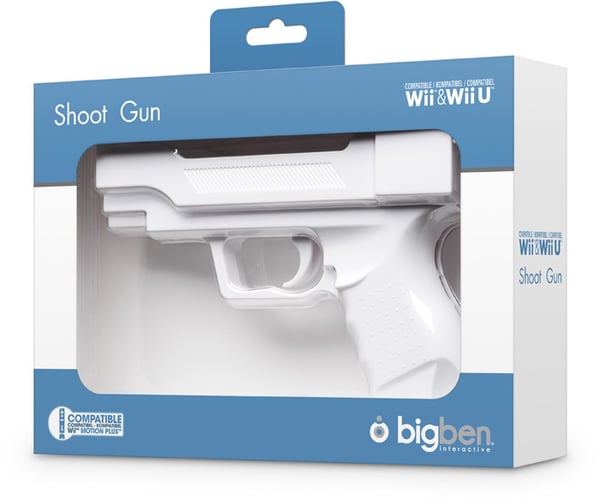 Bigben Interactive Gun, Nintendo Wii Vit Pistol