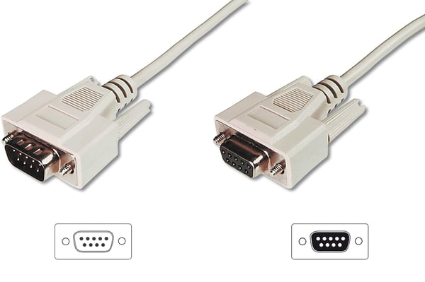 Digitus AK-610203-020-E sarjakaapeli Beige 2 m DB9
