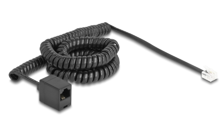 Miniatyrbillede 2 af 2: DeLOCK 90114 telefonkabel 5 m Sort
