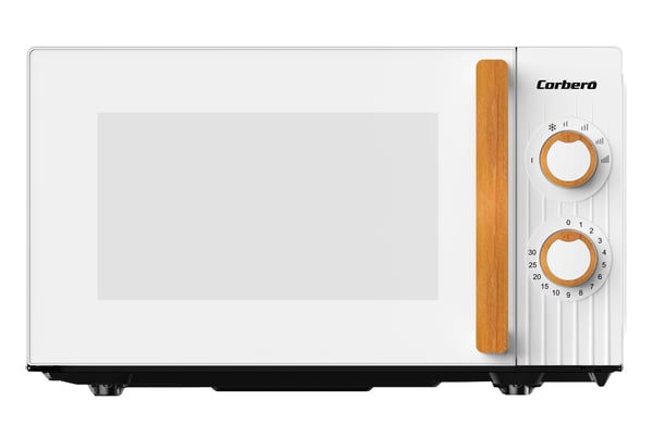 Corbero CMICG270WOODW mikrobølgeovn Hvid Solo mikroovn Bordplade 20 L 700 W