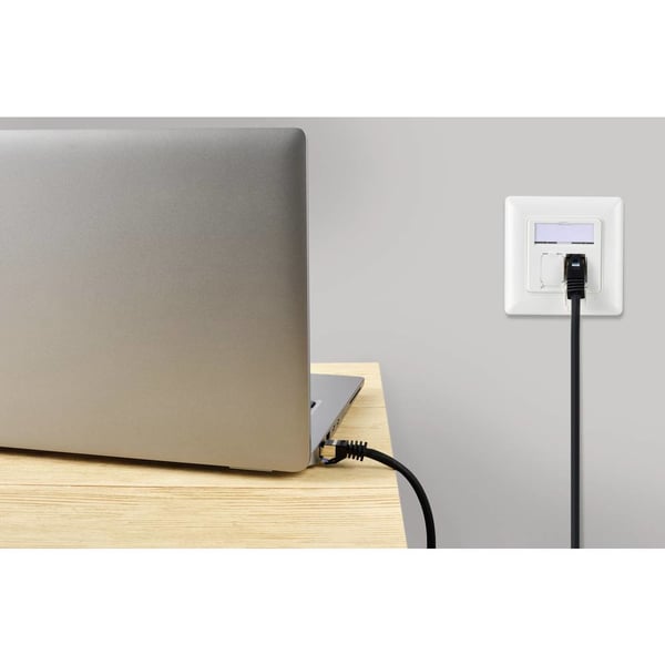 Renkforce RF-5771526 nätverkskablar Svart 0,5 m Cat6a S/FTP (S-STP)